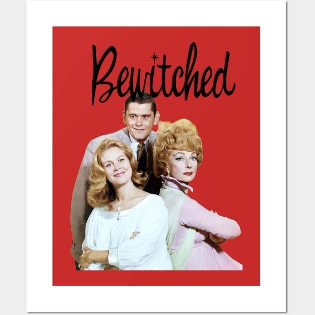 Bewitched  ,Elizabeth Montgomery, Dick York, Agnes Moorehead Wall Art by CS77